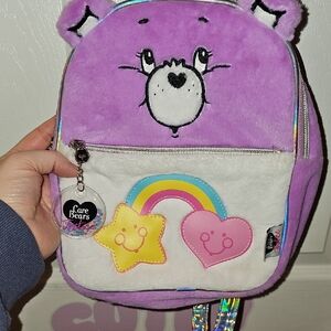 Justice Purple Care Bears Kids Backpack
